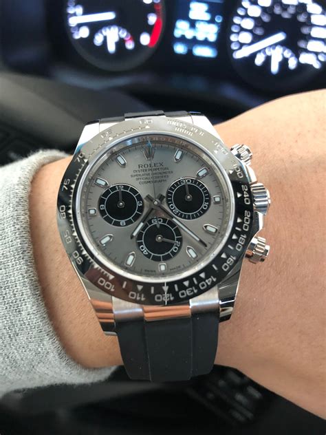 rolex daytona black dial or white dial|daytona white gold oysterflex.